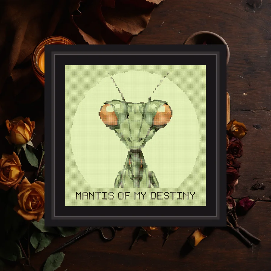 Mantis Of My Destiny cross stitch pattern
