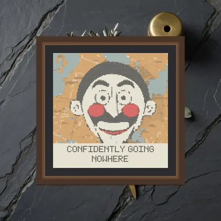 Confidently Going Nowhere cross stitch pattern