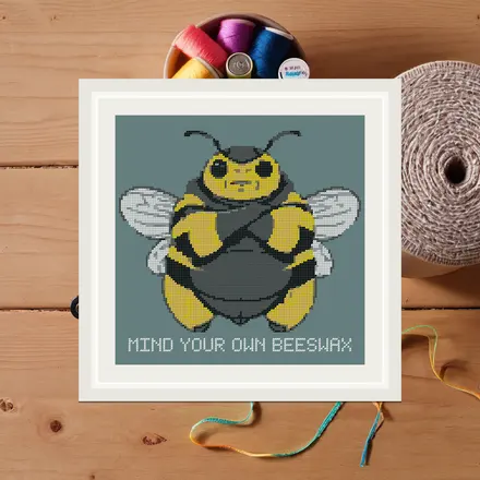 Mind Your Business cross stitch pattern