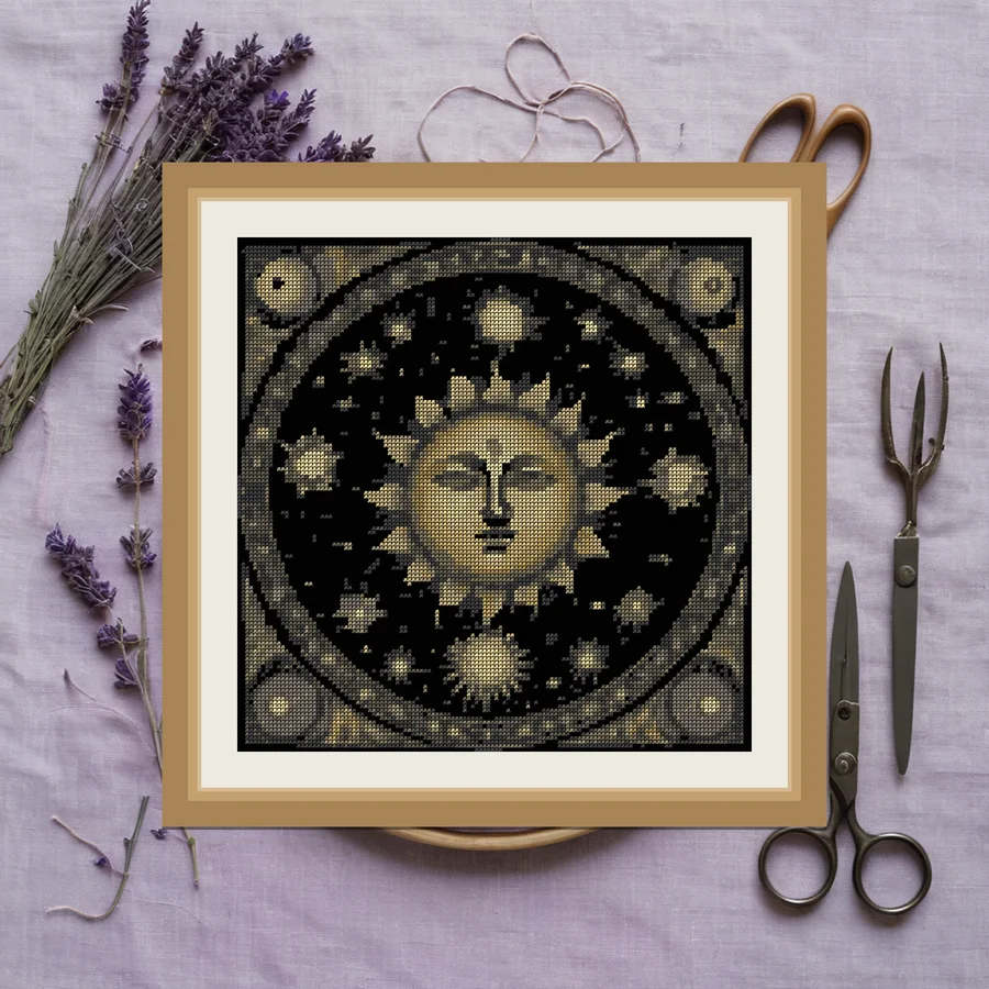 Moon Over Water cross stitch pattern