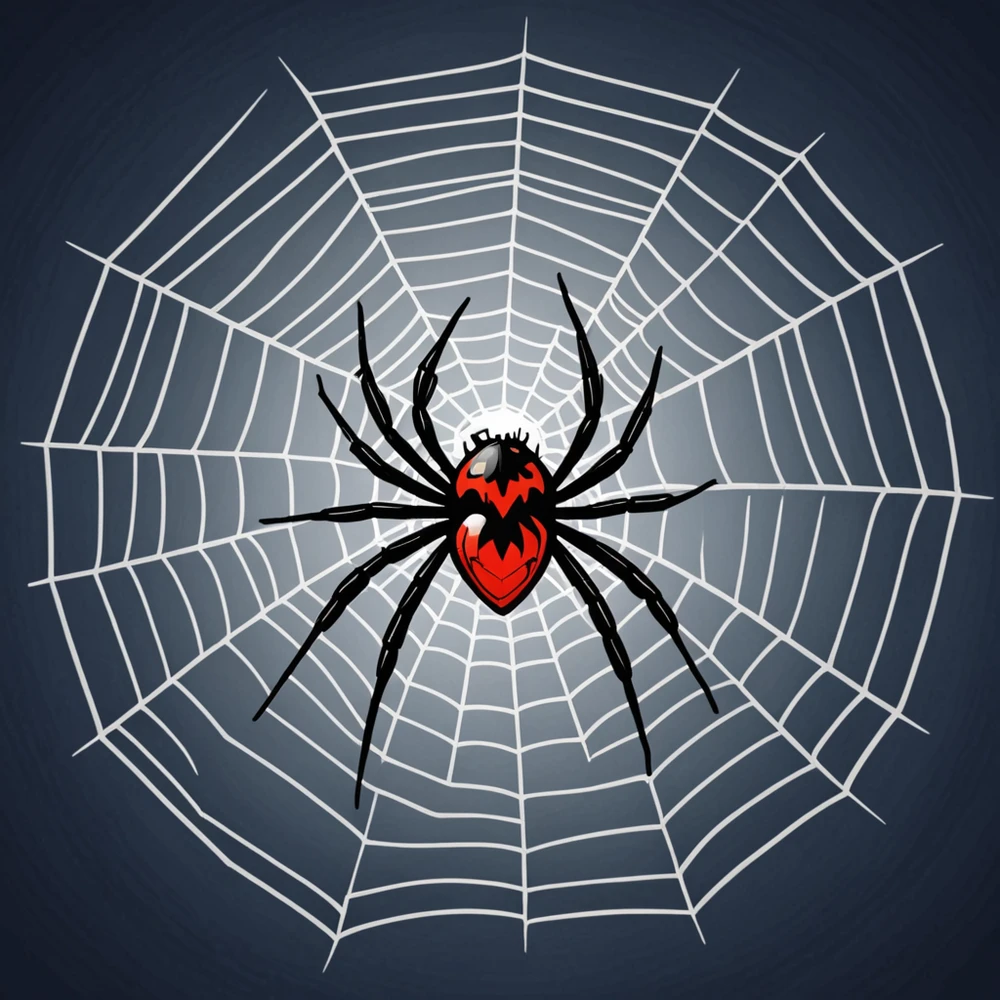 Moonlit Spider cross stitch pattern, example of a finished piece
