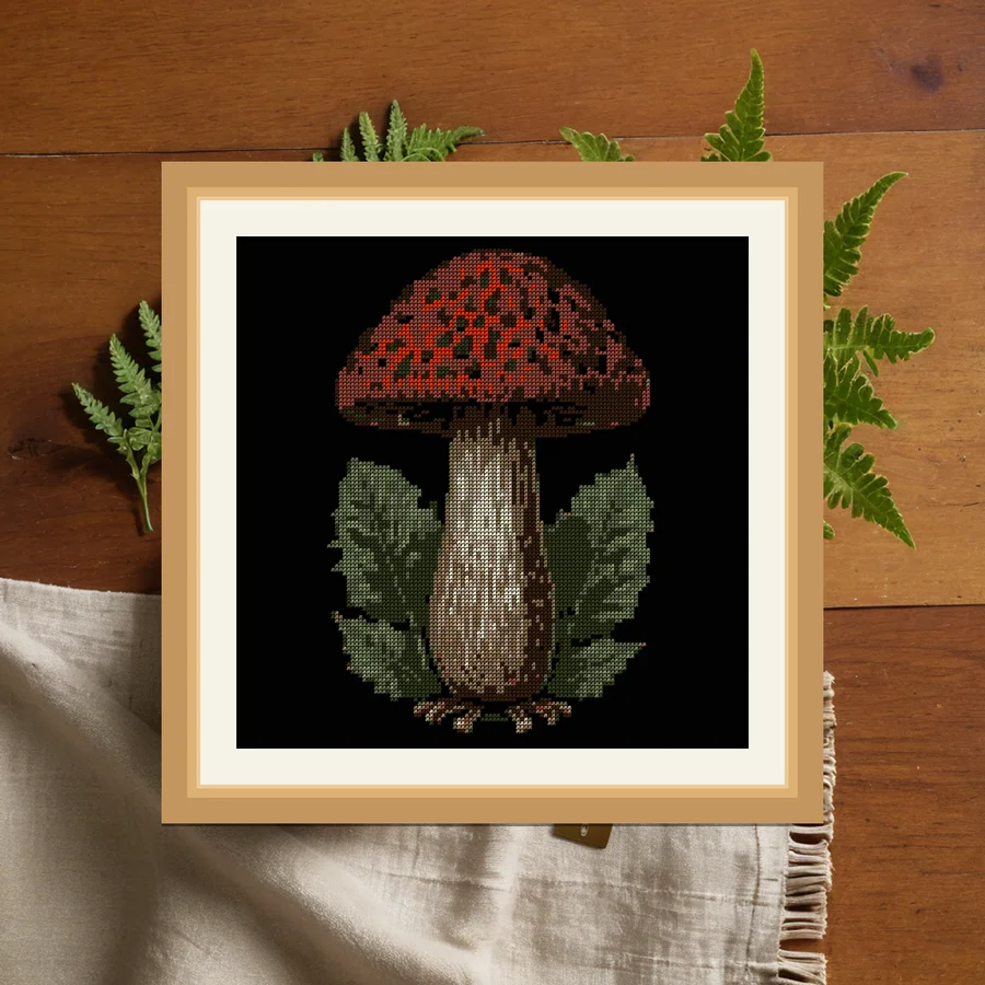 Morel Study cross stitch pattern