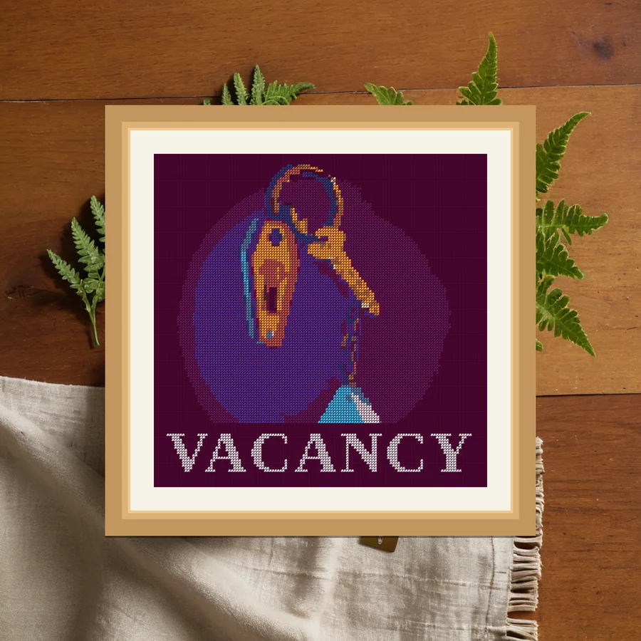 Vacancy cross stitch pattern