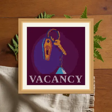 Vacancy cross stitch pattern