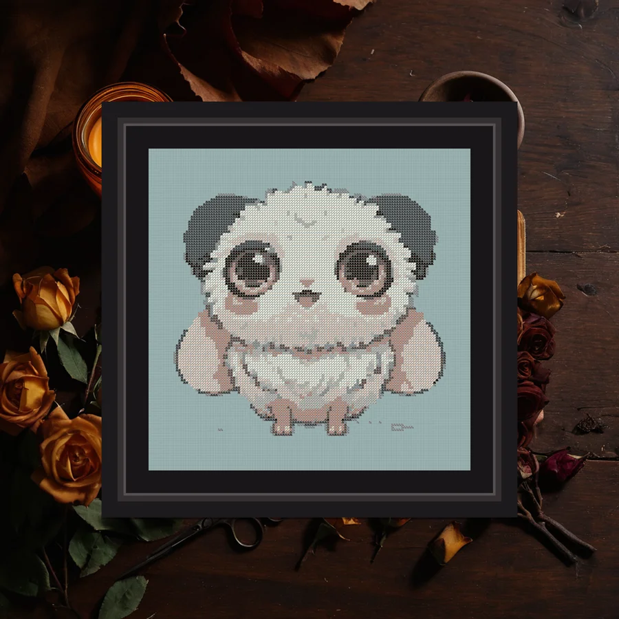 Moth Plush cross stitch pattern