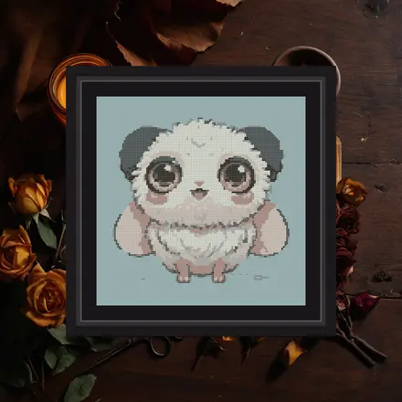 Moth Plush cross stitch pattern