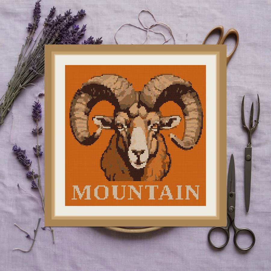 Mountain cross stitch pattern