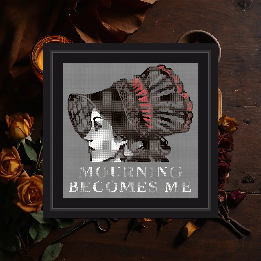 Mourning Becomes Me cross stitch pattern