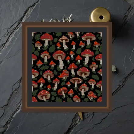 Mushroom Spiral cross stitch pattern