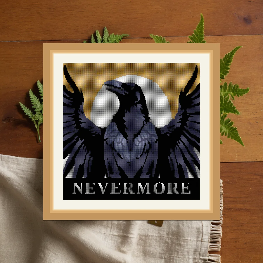 Nevermore cross stitch pattern