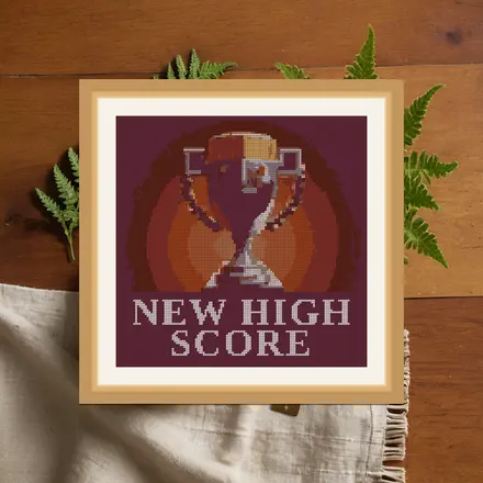New High Score cross stitch pattern