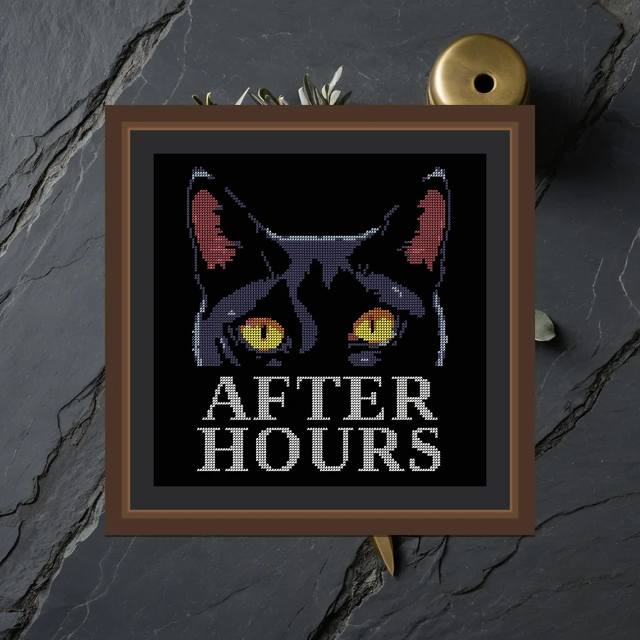 After Hours cross stitch pattern