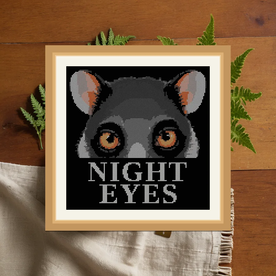 Night Eyes cross stitch pattern