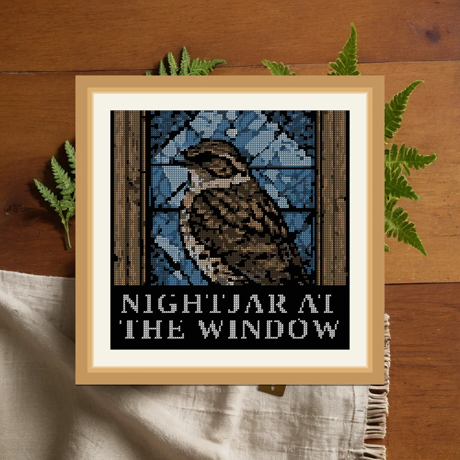 Nightjar At The Window cross stitch pattern