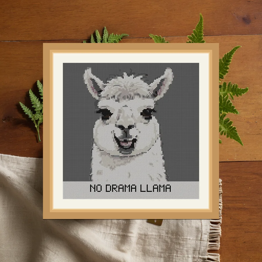 No Drama cross stitch pattern