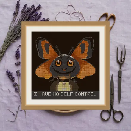 No Self Control cross stitch pattern