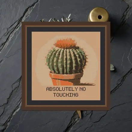 No Touching cross stitch pattern