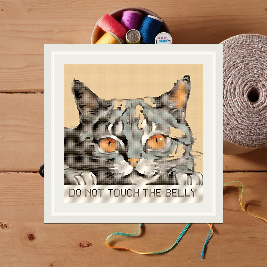 Do Not Touch The Belly cross stitch pattern
