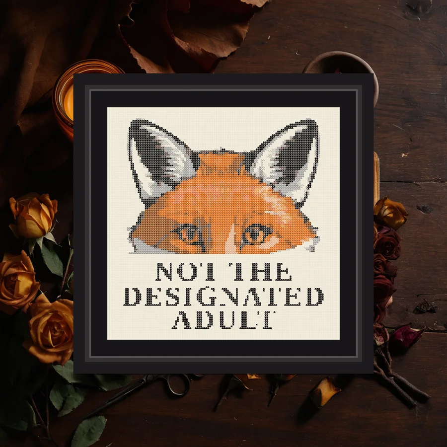 Not The Designated Adult cross stitch pattern