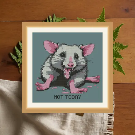 Not Today cross stitch pattern