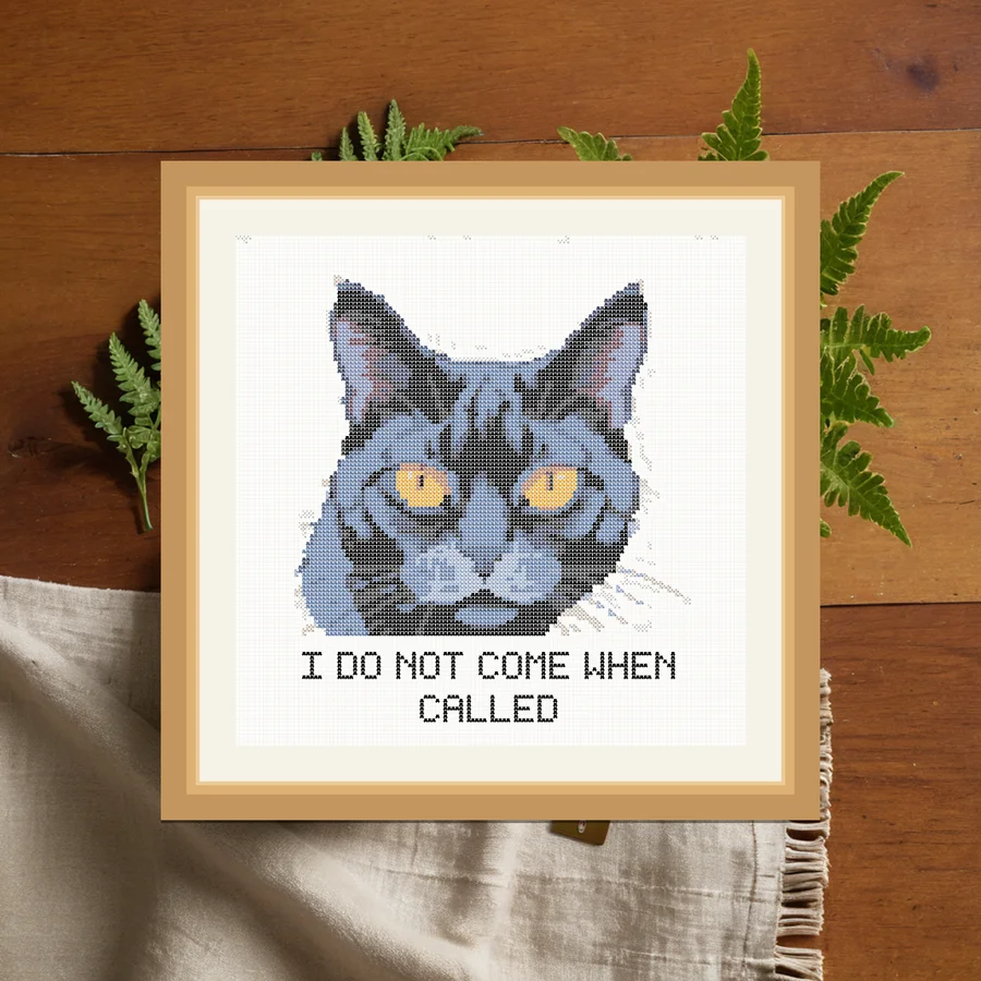 I Do Not Come When Called cross stitch pattern