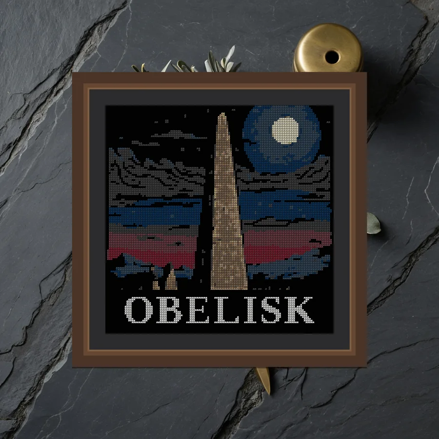 Obelisk cross stitch pattern