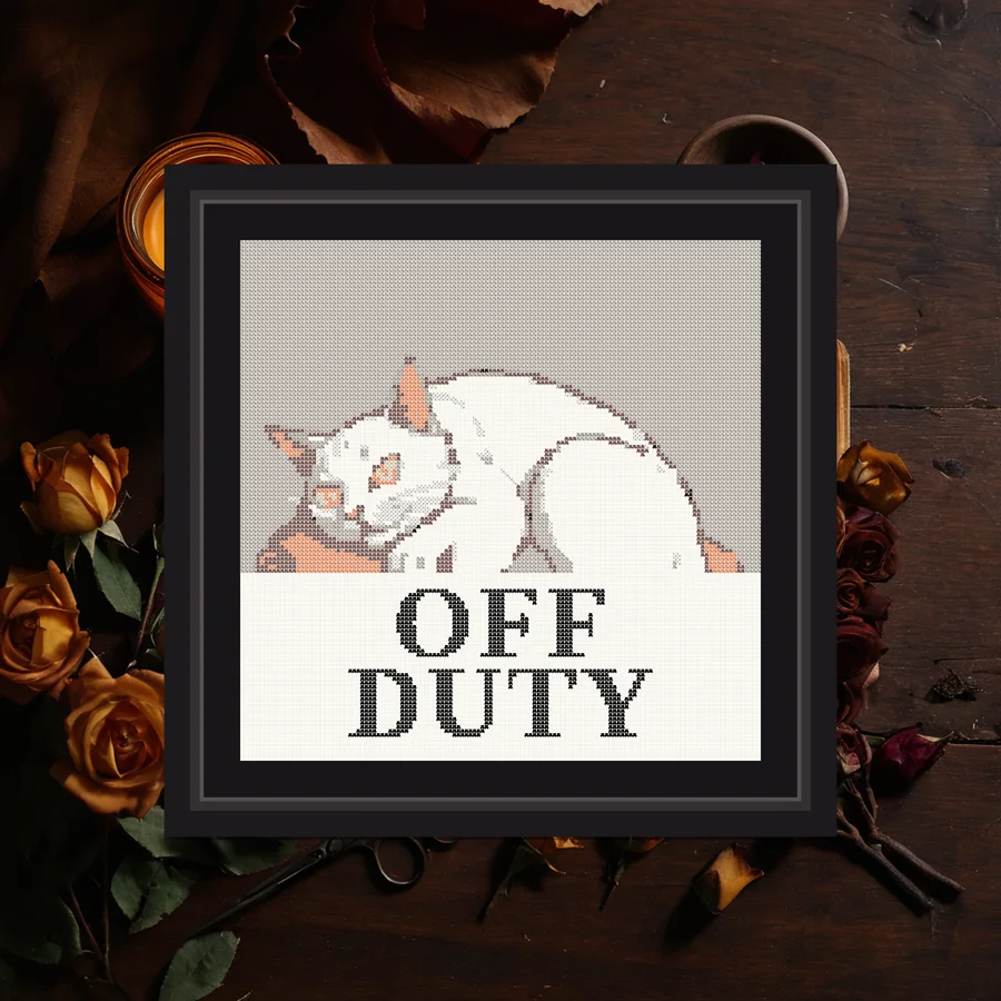 Off Duty cross stitch pattern