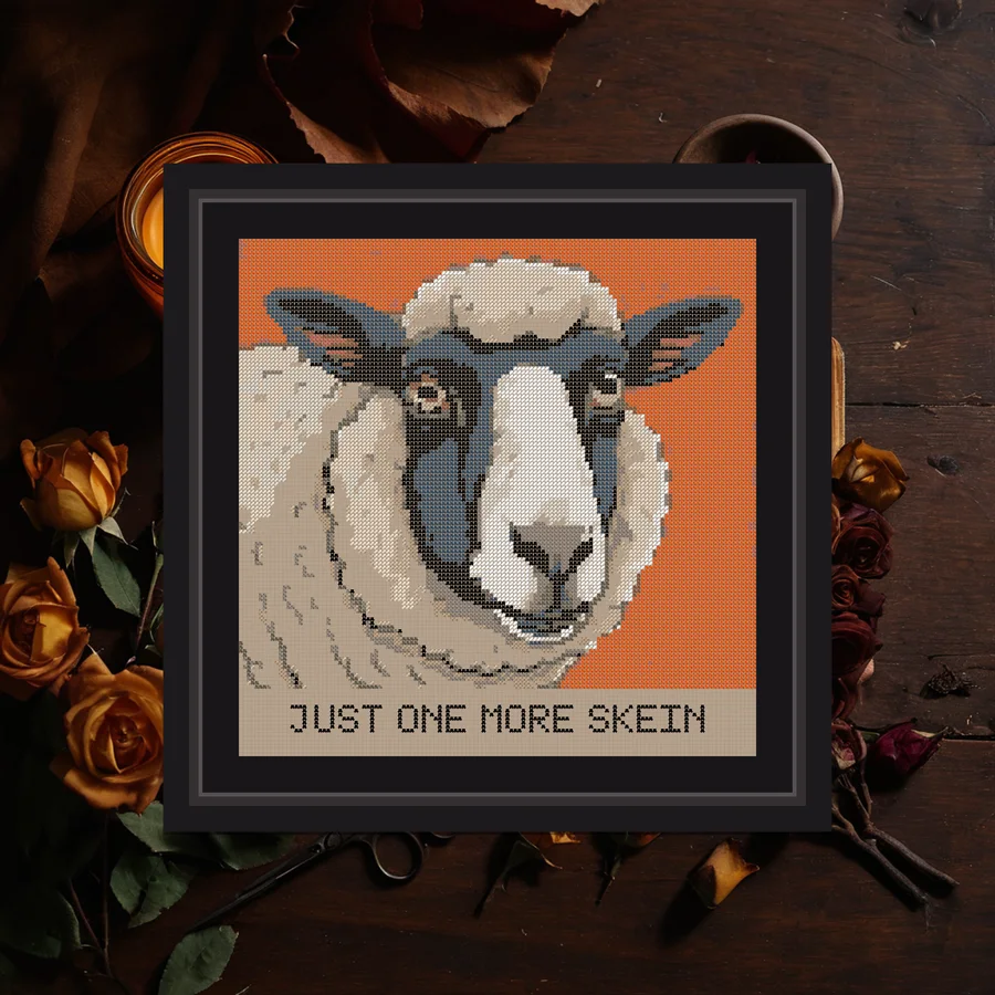 Just One More Skein cross stitch pattern