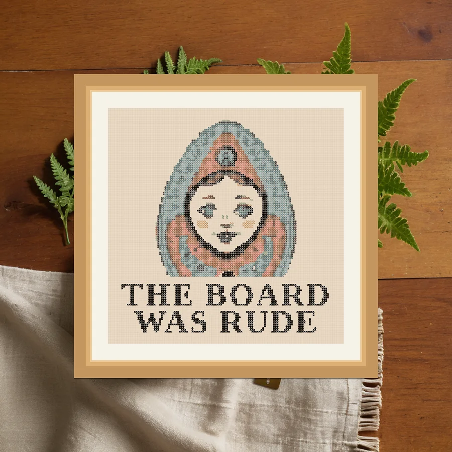 The Board Was Rude cross stitch pattern