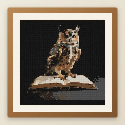Owl Quill Study cross stitch pattern