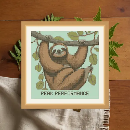 Peak Performance cross stitch pattern