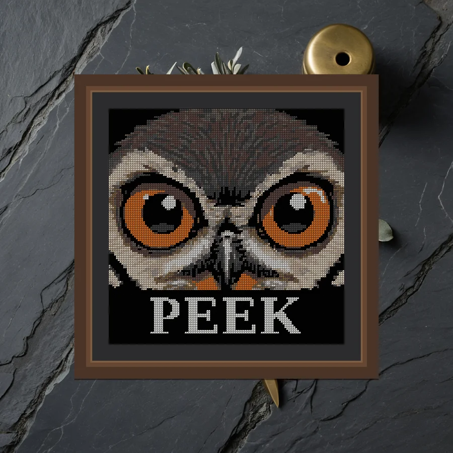 Peek cross stitch pattern