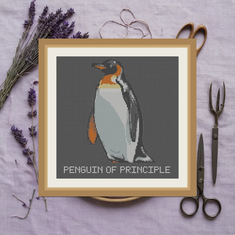 Penguin Of Principle cross stitch pattern