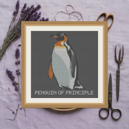 Penguin Of Principle cross stitch pattern