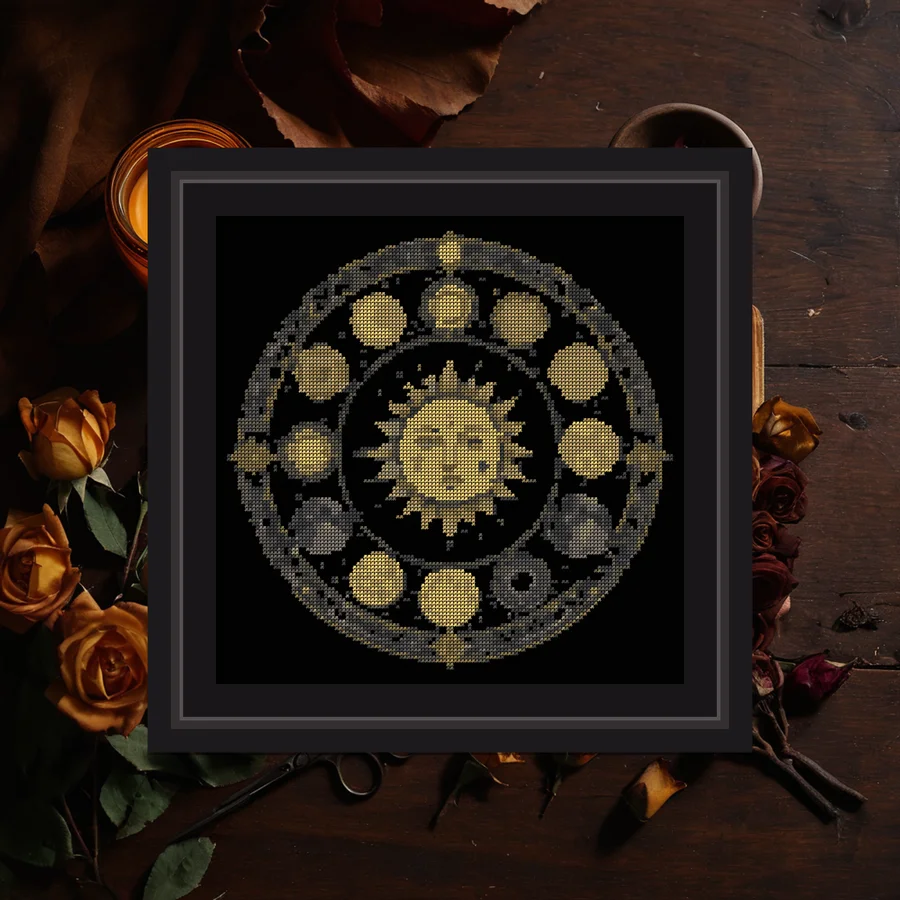 Phases In A Ring cross stitch pattern