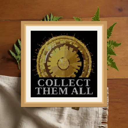 Collect Them All cross stitch pattern