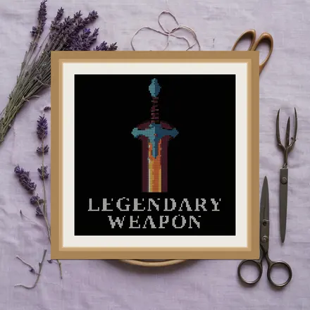 Legendary Weapon cross stitch pattern