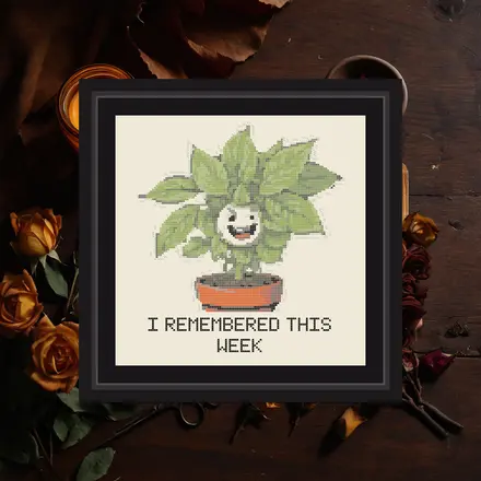 I Remembered This Week cross stitch pattern
