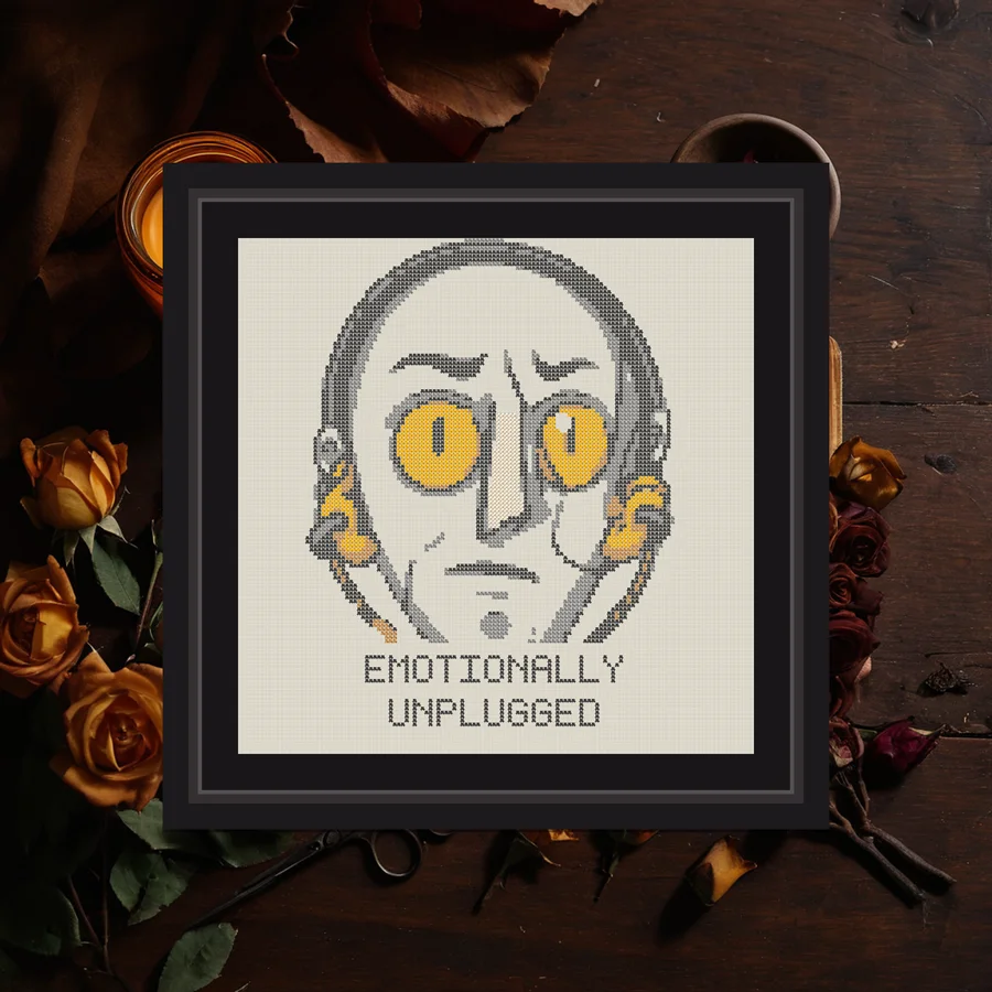 Emotionally Unplugged cross stitch pattern