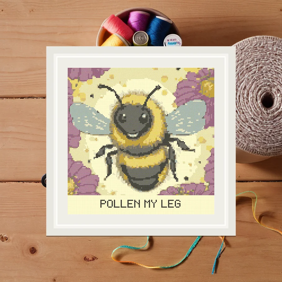 Pollen My Leg cross stitch pattern