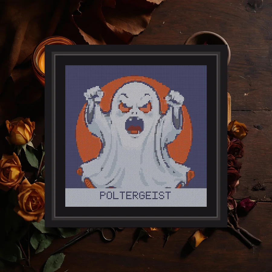 Poltergeist cross stitch pattern