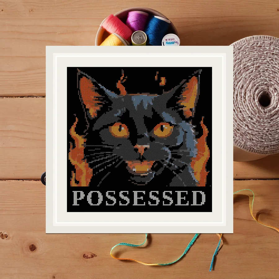 Possessed cross stitch pattern