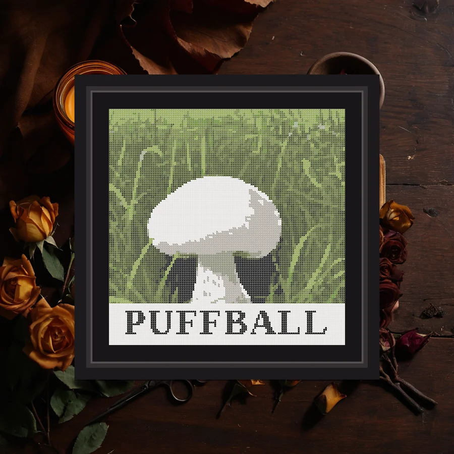 Puffball cross stitch pattern