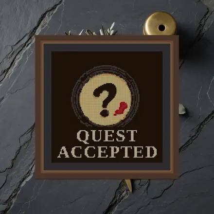 Quest Accepted cross stitch pattern