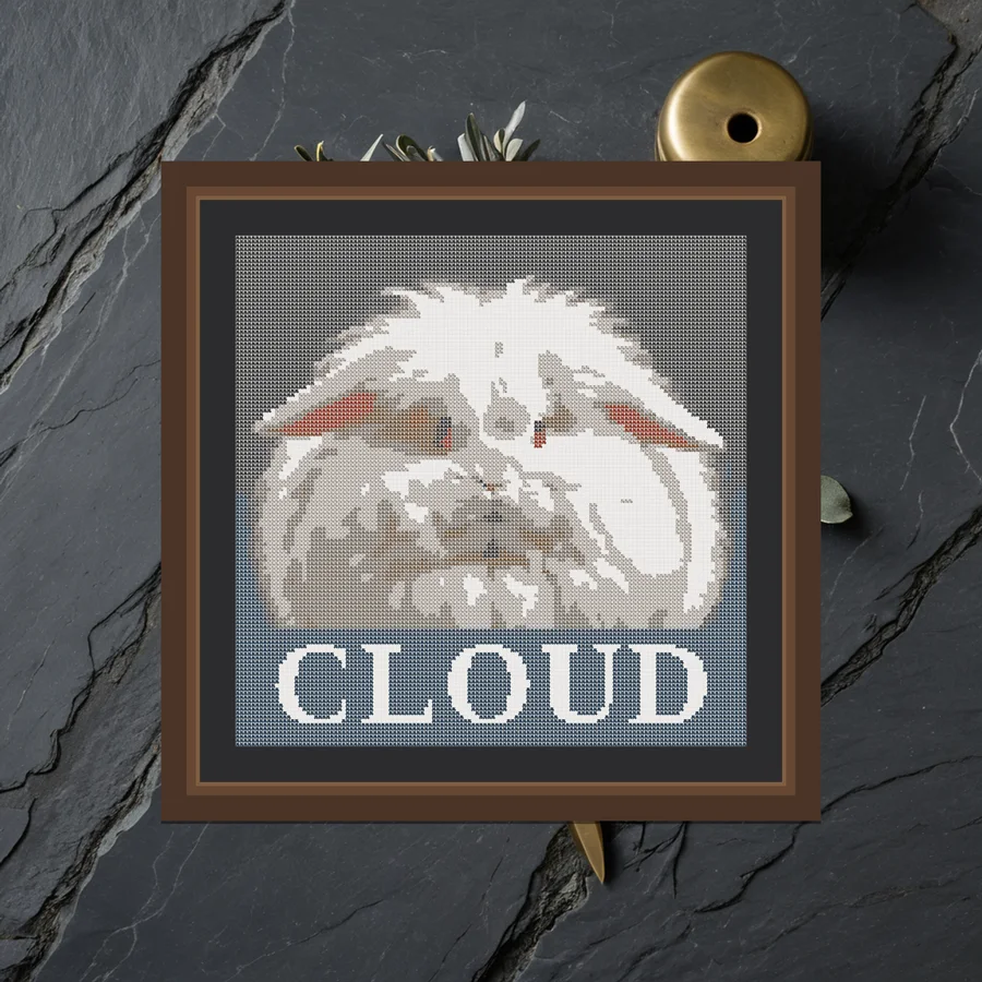 Cloud cross stitch pattern