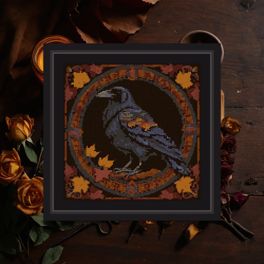 Raven And Chain cross stitch pattern