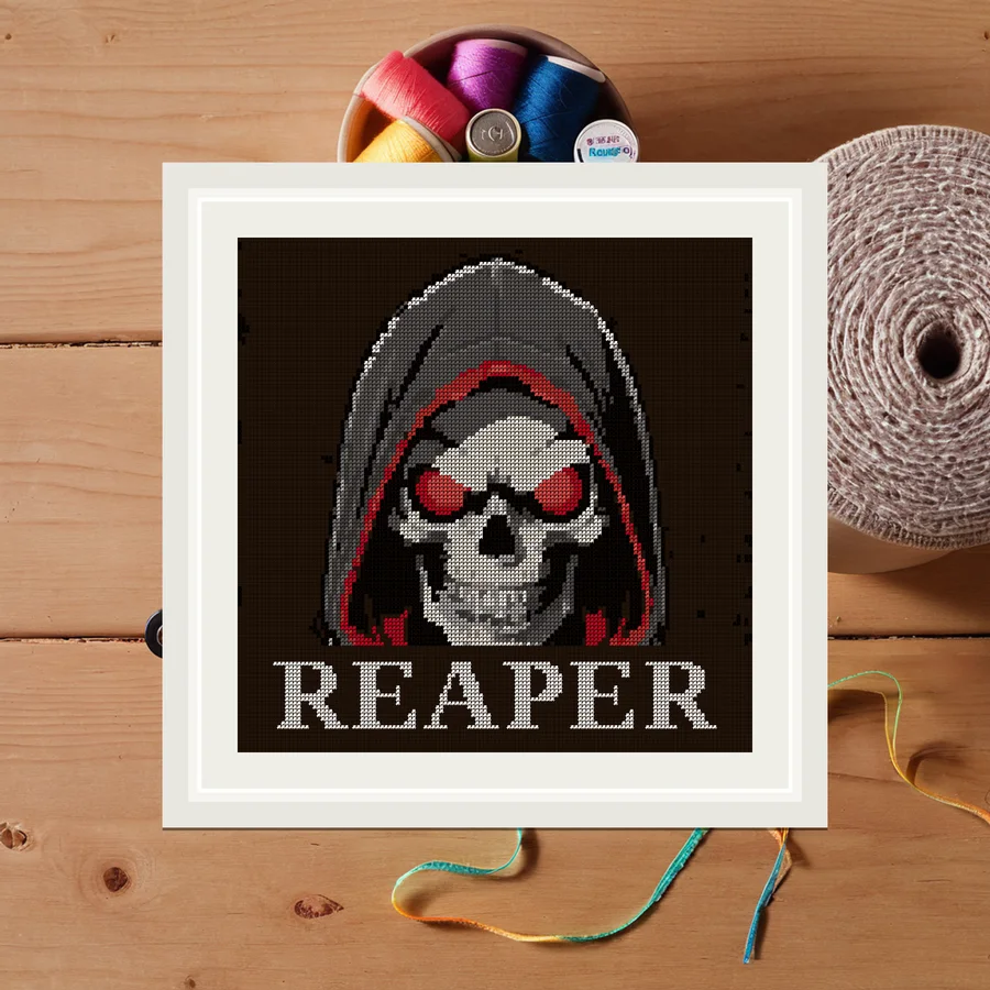 Reaper cross stitch pattern