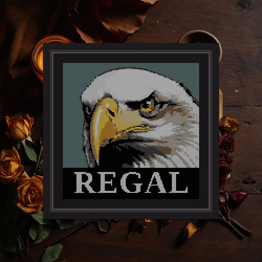 Regal cross stitch pattern