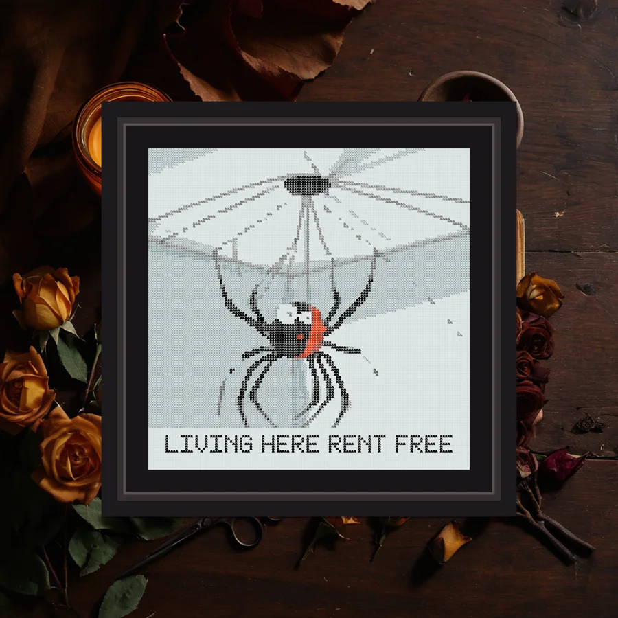 Rent Free cross stitch pattern