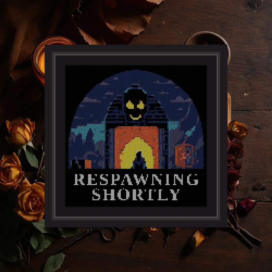 Respawning Shortly cross stitch pattern